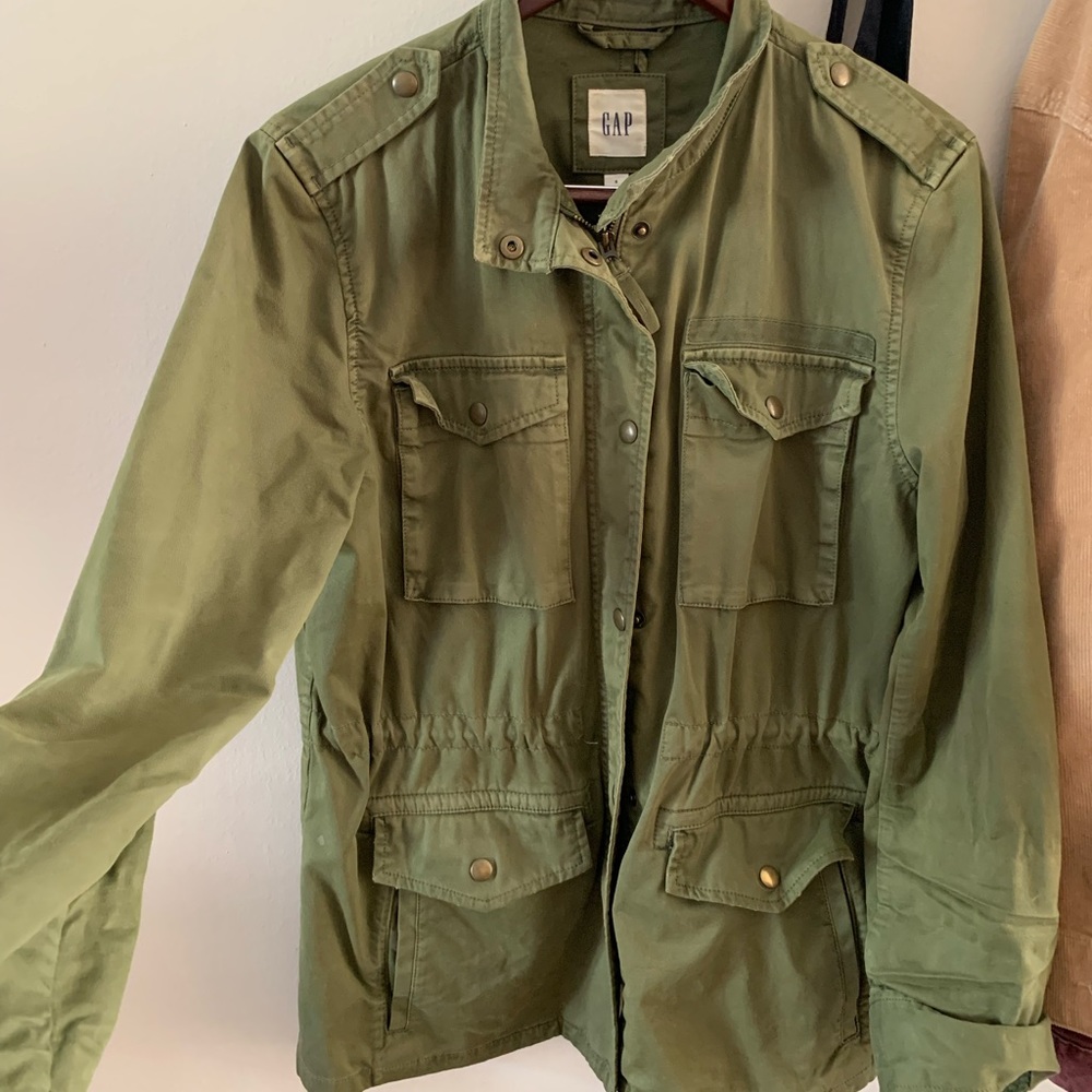 ❌SOLD❌ GAP // Forest Green Canvas Jacket - Picture 5 of 12